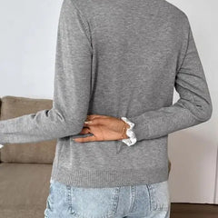 Cream-colored Josie knit sweater for women by Christine Brewer, featuring a cozy, textured knit design.