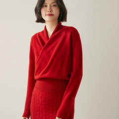 Women’s Dawn cashmere sweater by Christine Brewer, soft beige knit with a relaxed fit, displayed on a mannequin.