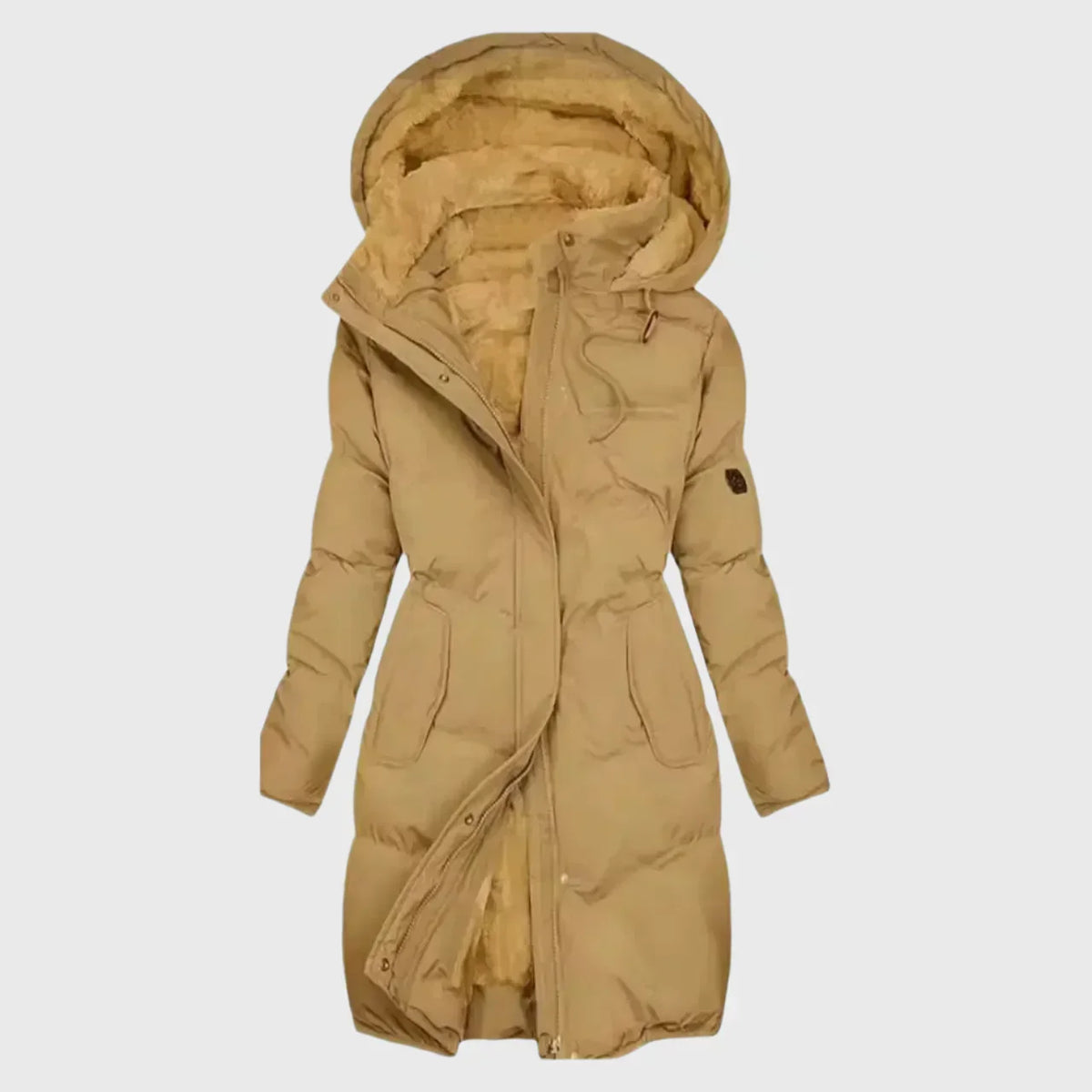 Gracey | Puffer Coat Puffer Jacket Quilted Winter Warm Hooded Longline Insulated Zip Up Padded