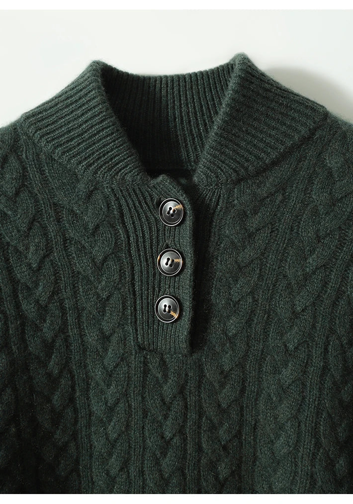 Florentine | Cable-Knit Button-Front Sweater for Women
