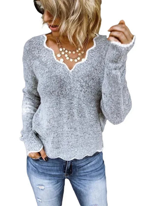 Women’s Kayla knit sweater by Christine Brewer, featuring a cozy, stylish design in soft, warm fabric perfect for fall and winter.