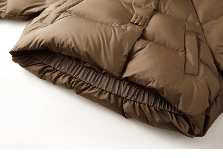 Hannah cropped quilted parka for women by Christine Brewer, shown in a stylish, padded design perfect for cold weather.