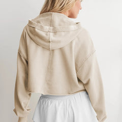 Eleanor cropped hoodie for women by Christine Brewer, featuring a stylish fit and soft fabric in a casual, trendy design.