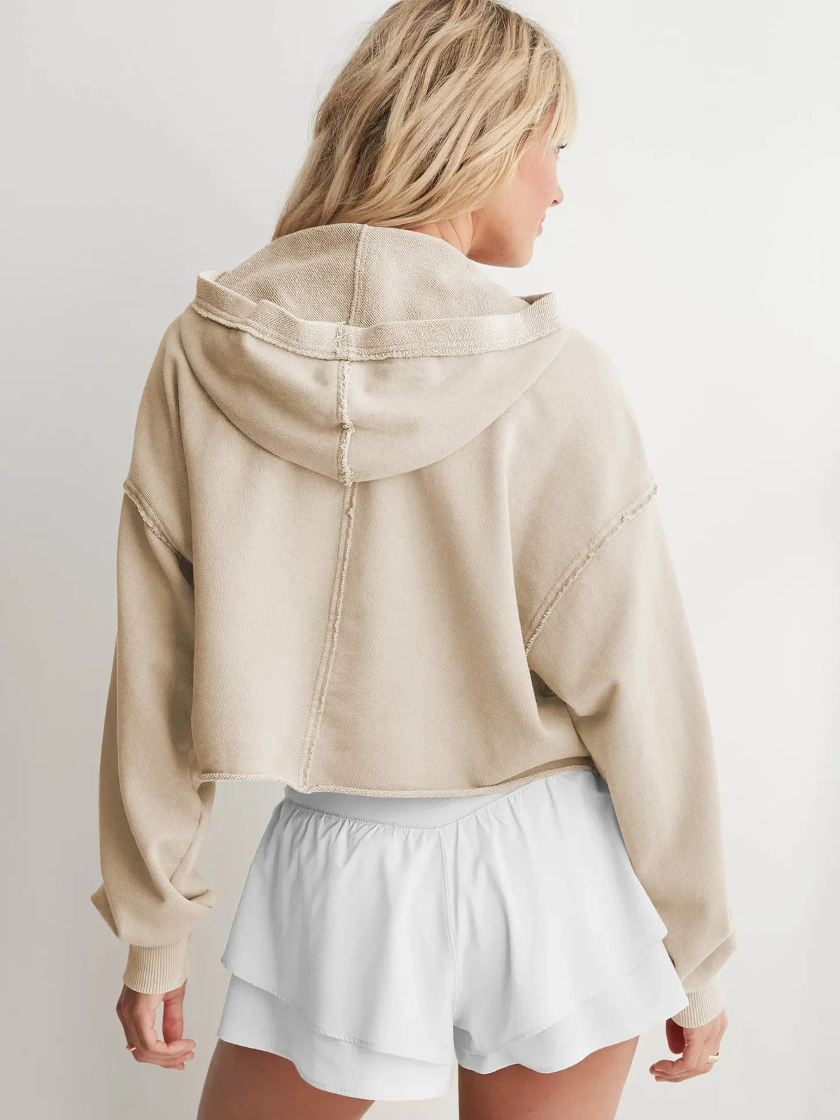 Eleanor cropped hoodie for women by Christine Brewer, featuring a stylish fit and soft fabric in a casual, trendy design.