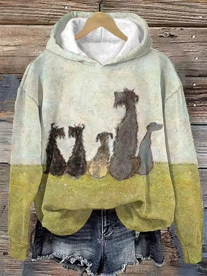 Lightweight cozy knit hoodie by Christine Brewer, oversized soft Poppy hoodie with a relaxed fit and casual style.
