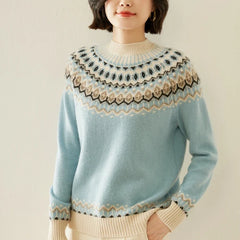 Christine Brewer Jolene cashmere mock neck sweater for women, featuring a soft, cozy knit with a fitted silhouette and ribbed collar.