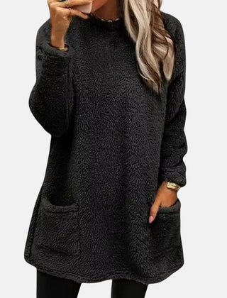 Christine Brewer Estelle women's knit sweater in soft fabric, featuring a cozy, stylish design with a round neckline and long sleeves.