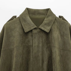 Christine Brewer Willow oversized zip-up overshirt jacket for women, shown in a relaxed fit with a front zipper and casual style.