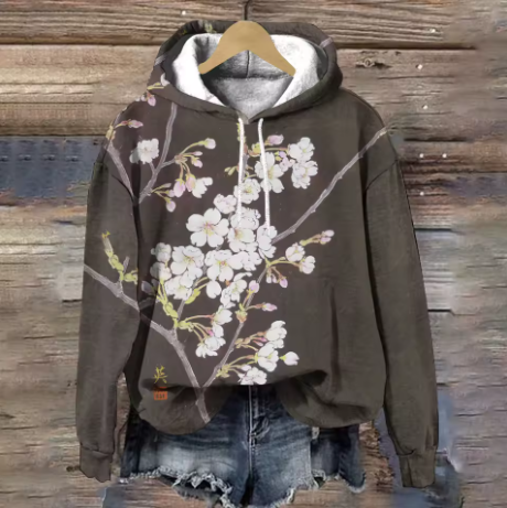 Maisie oversized soft knit hoodie by Christine Brewer, cozy and comfortable in a classic design, shown in a relaxed fit.