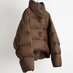 Women’s cropped quilted parka jacket by Christine Brewer, featuring a stylish quilted design and a cozy fit.