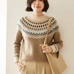 Christine Brewer Jolene cashmere mock neck sweater for women, featuring a cozy, soft knit with a stylish mock neckline.