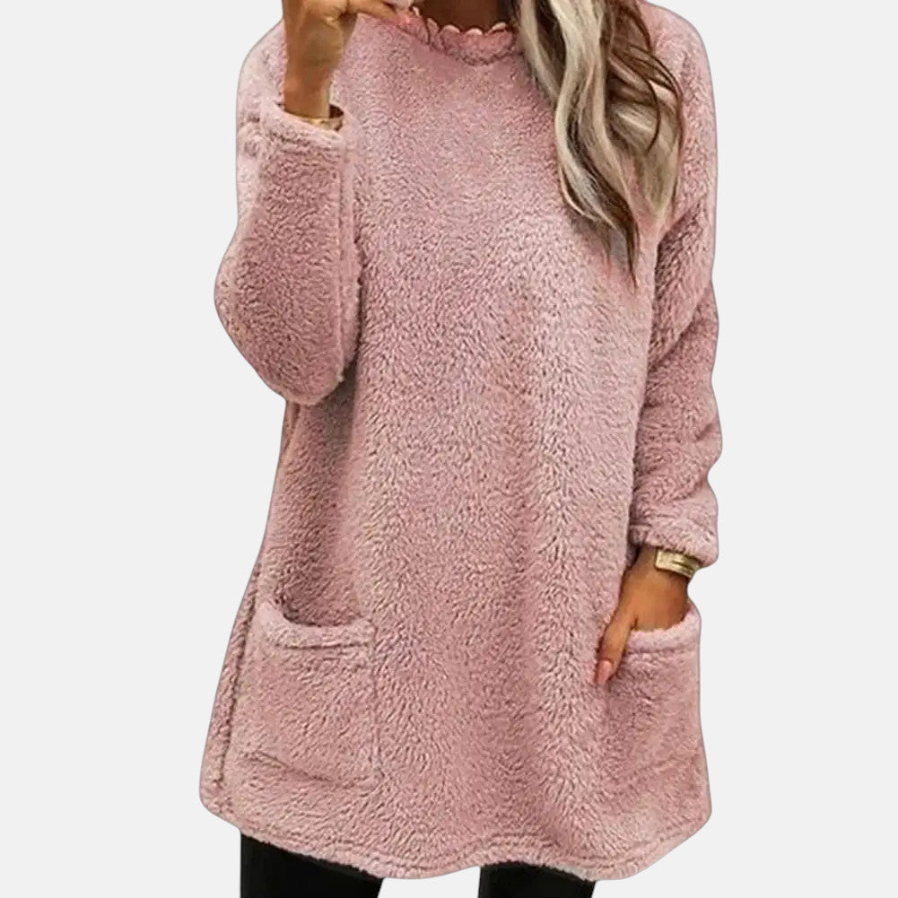 Christine Brewer Estelle knit sweater for women, featuring a cozy, textured design in soft knit fabric, perfect for casual wear.