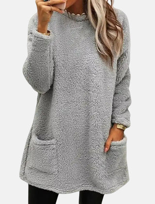 Estelle knit sweater for women by Christine Brewer, featuring a cozy, stylish design in soft fabric with a fitted silhouette.