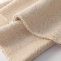 Women’s loose pull-on joggers by Christine Brewer, casual pants with a relaxed fit and comfortable waistband, shown in beige fabric.