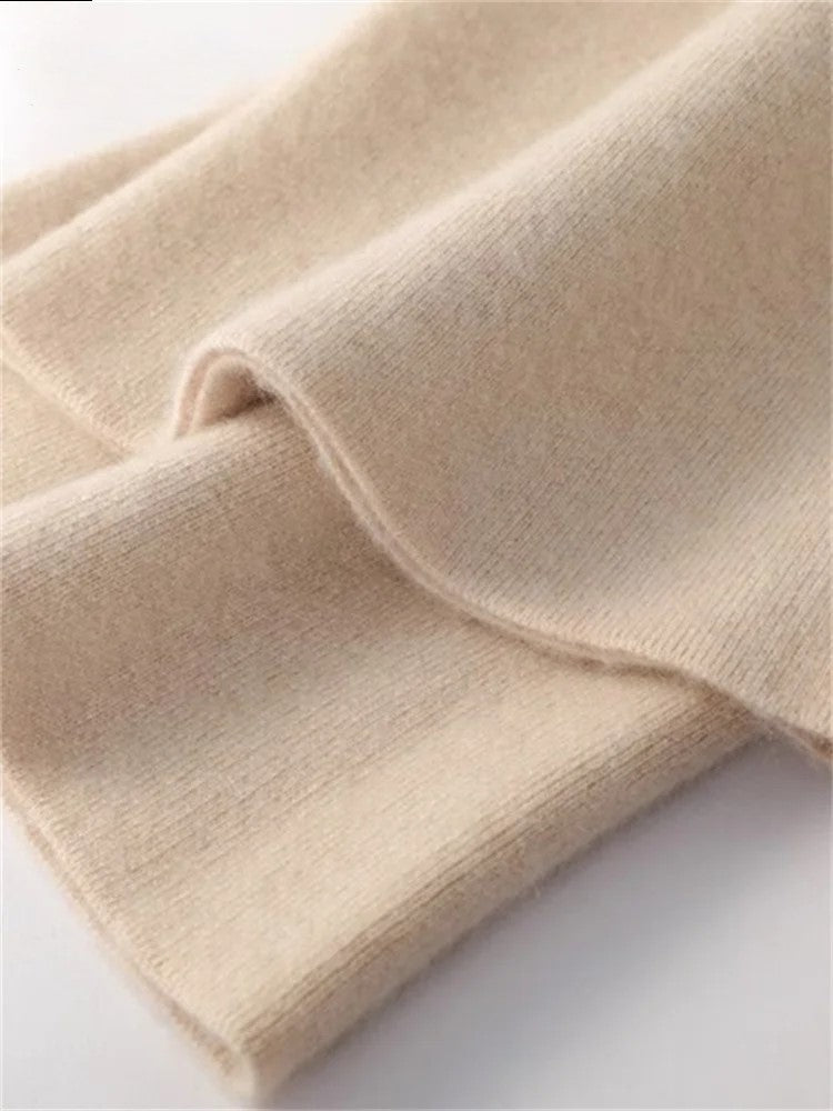 Women’s loose pull-on joggers by Christine Brewer, casual pants with a relaxed fit and comfortable waistband, shown in beige fabric.