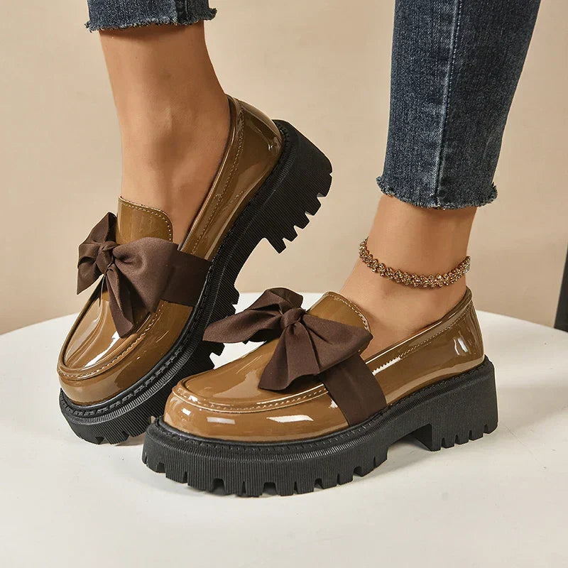 Christine Brewer Garisa women's orthopedic platform shoes with comfortable walking design, shown from a side view.