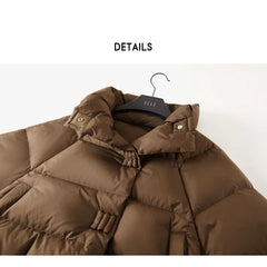 Hannah Cropped Quilted Parka for Women by Christine Brewer, featuring a stylish quilted design and cropped fit.