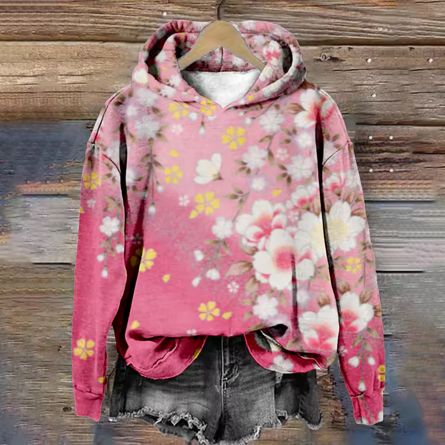 Lightweight oversized soft knit hoodie from Christine Brewer's Esther collection, cozy and comfortable for casual wear.