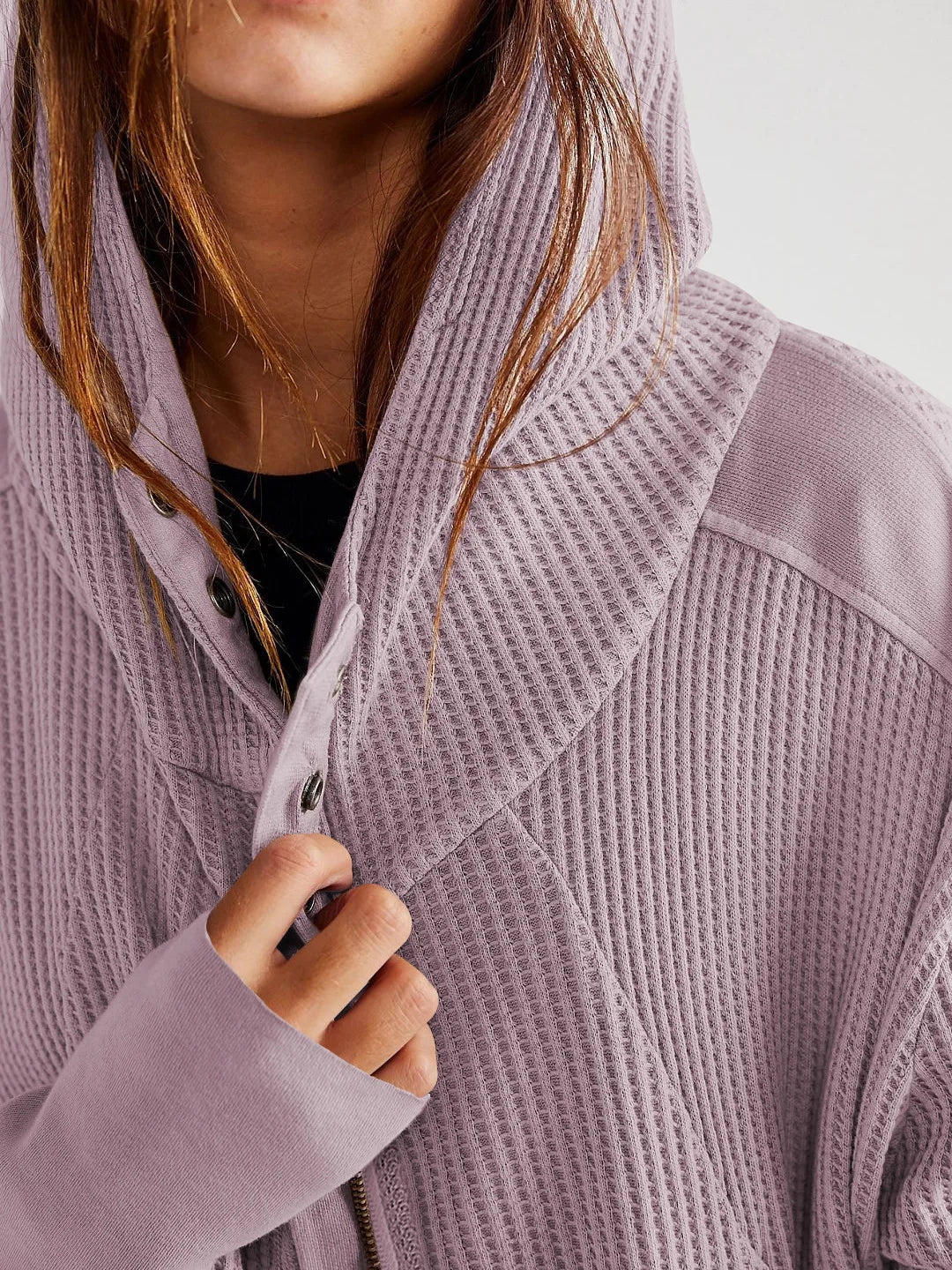 Mia cropped hooded hoodie for women by Christine Brewer, featuring a cozy hood and casual fit in a stylish design.