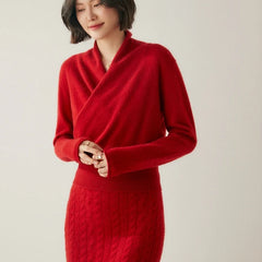 Women’s cashmere sweater by Christine Brewer, in a soft Dawn color, featuring a cozy knit design and classic fit.