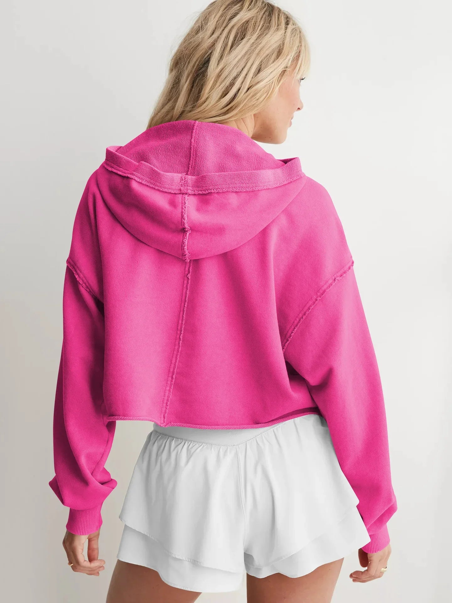 Eleanor cropped hoodie for women by Christine Brewer, featuring a comfortable fit and stylish design in soft fabric.