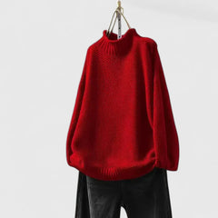 Women’s knit sweater by Christine Brewer from the Harmony collection, featuring a cozy, textured knit fabric and classic fit.