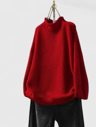 Women’s knit sweater by Christine Brewer from the Harmony collection, featuring a cozy, textured knit fabric and classic fit.