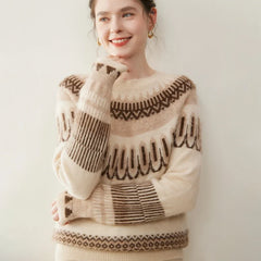Women's cashmere crew neck sweater by Christine Brewer, featuring a soft, stylish Emory design in a cozy, elegant fit.
