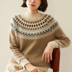 Christine Brewer Jolene cashmere mock neck sweater for women, featuring a soft knit fabric and classic fit in a cozy design.