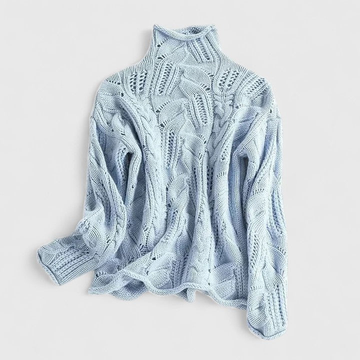 Women's knit sweater by Christine Brewer, Regina style, featuring a cozy, textured knit fabric in a stylish design.