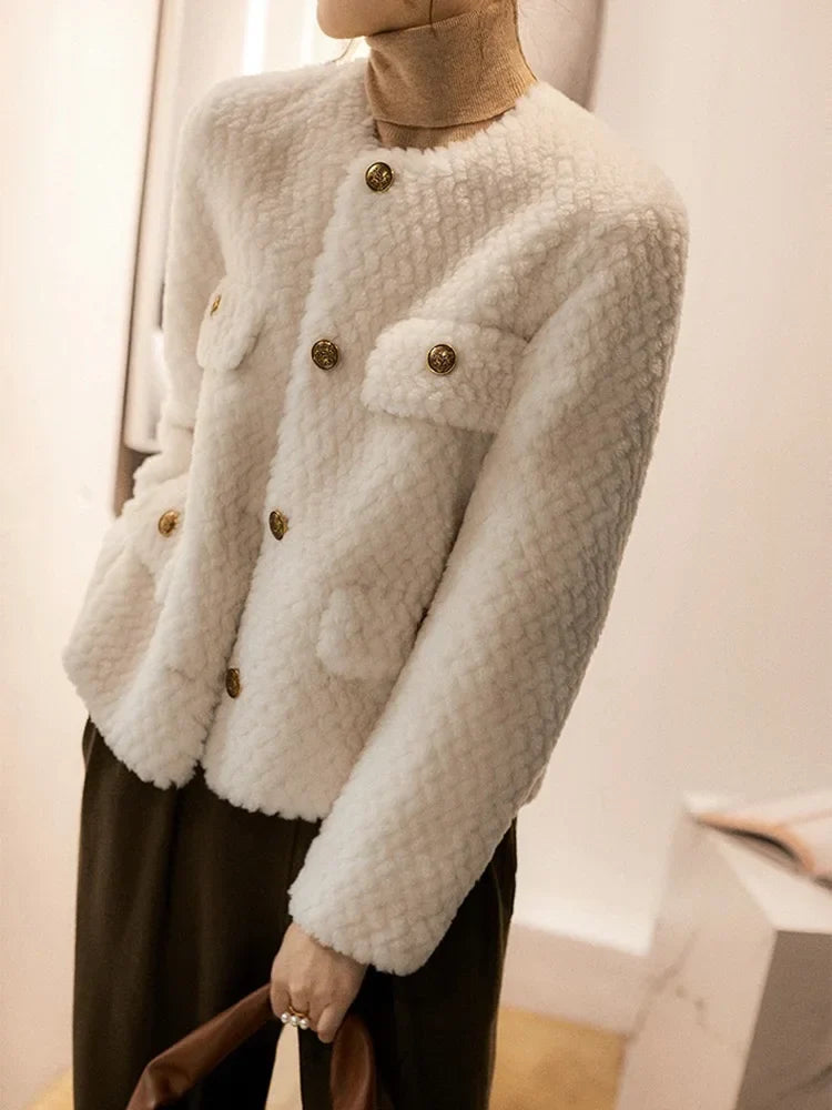 Velvet short jacket for women from Christine Brewer's Aria collection, shown in rich, soft fabric with a stylish fit.