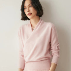 Women’s Dawn cashmere sweater by Christine Brewer, soft beige knit with a relaxed fit, shown on a mannequin.