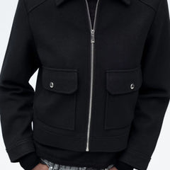 Christine Brewer Isla cropped zip-up utility jacket for women, featuring a stylish, functional design in a versatile color.