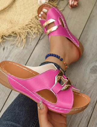 Christine Brewer Lina orthopedic wedge heel sandals for women, featuring comfortable design and stylish simplicity.