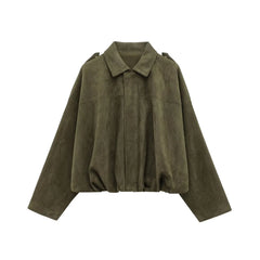 Willow oversized zip-up overshirt jacket for women by Christine Brewer, featuring a relaxed fit and front zipper detail.