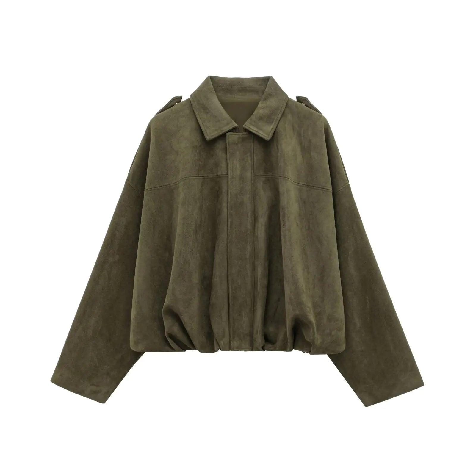 Willow oversized zip-up overshirt jacket for women by Christine Brewer, featuring a relaxed fit and front zipper detail.