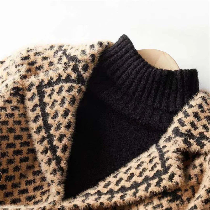 Christine Brewer Isabella cropped double-breasted knit cardigan for women, showing the stylish, fitted knit design in neutral color.