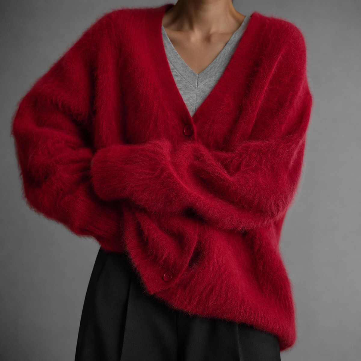 Belinda | Relaxed-Fit Button-Front V-Neck Cardigan for Women