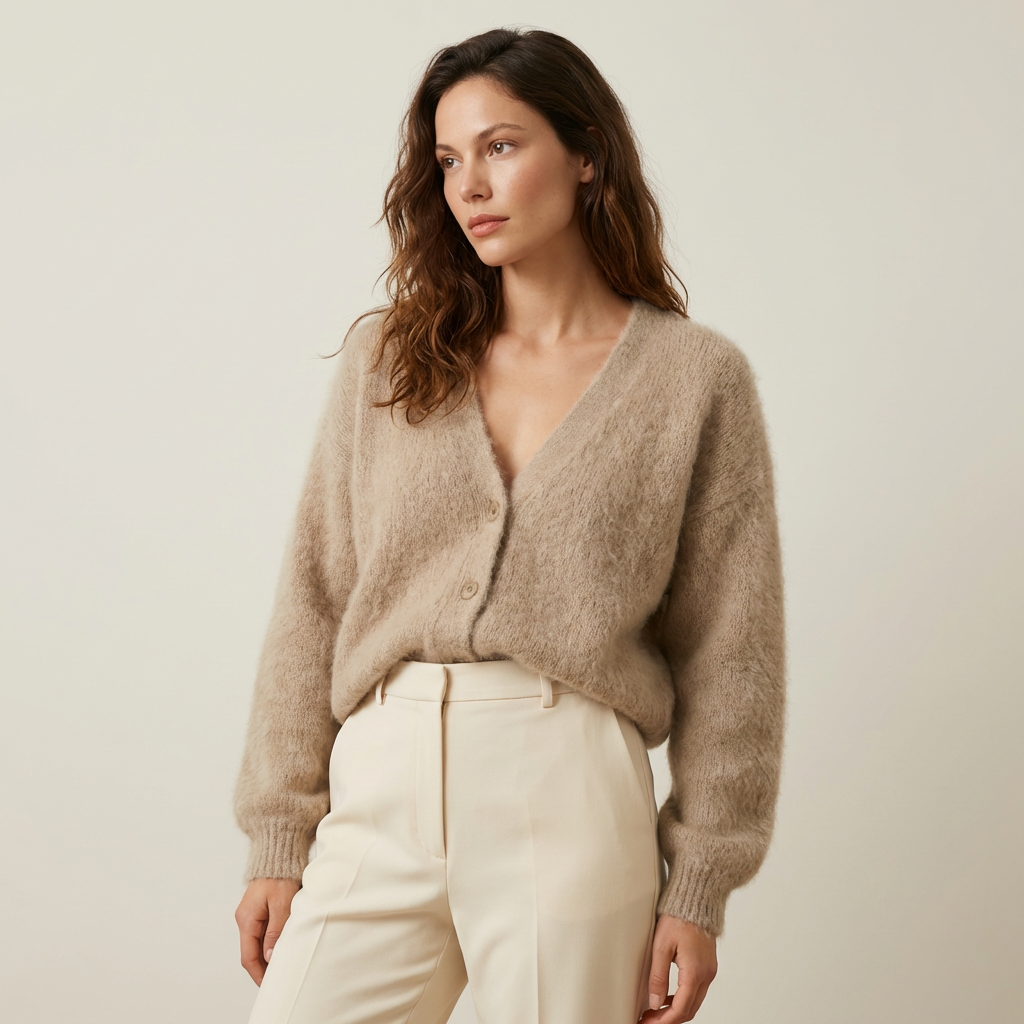 Belinda | Relaxed-Fit Button-Front V-Neck Cardigan for Women