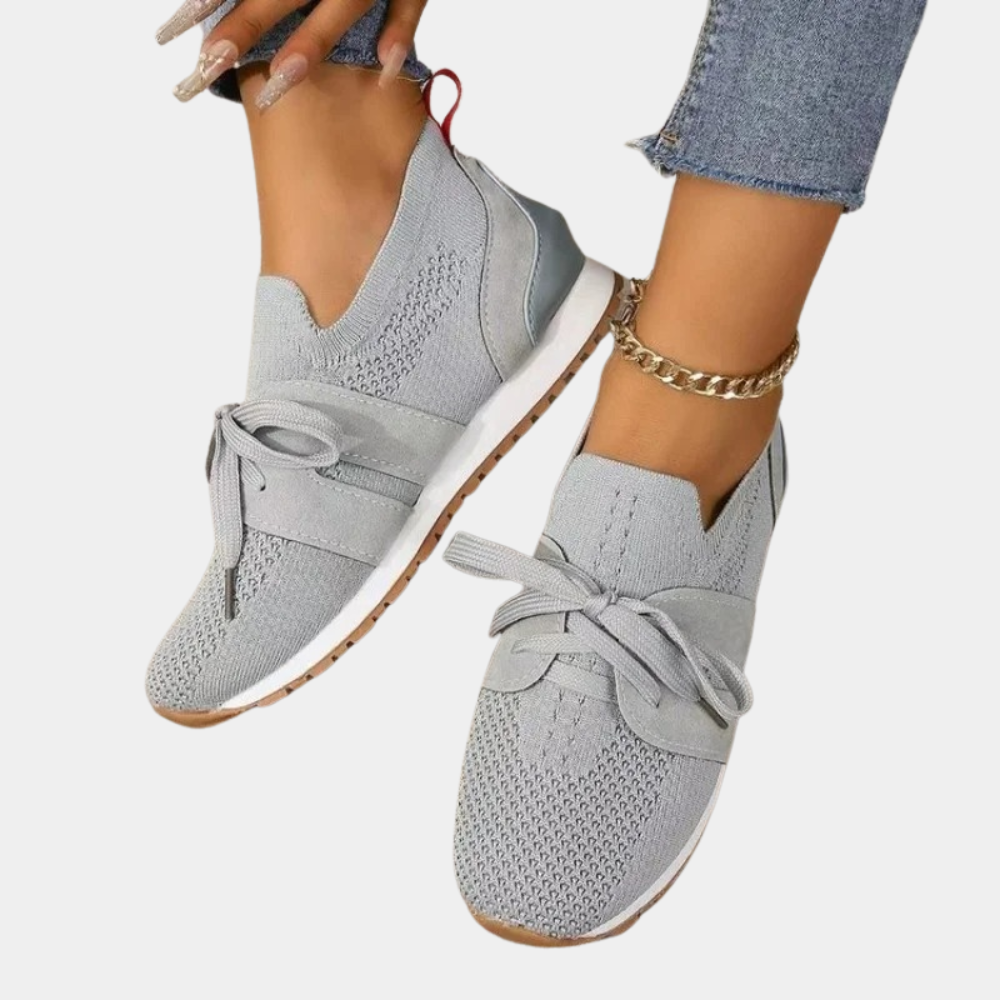 Stylish women's orthopedic comfort sneakers by Christine Brewer, designed for everyday walking and casual wear.