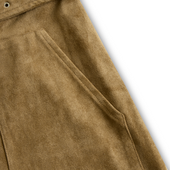 Women’s suede long sleeve midi dress by Christine Brewer, featuring a stylish, fitted silhouette and elegant design.