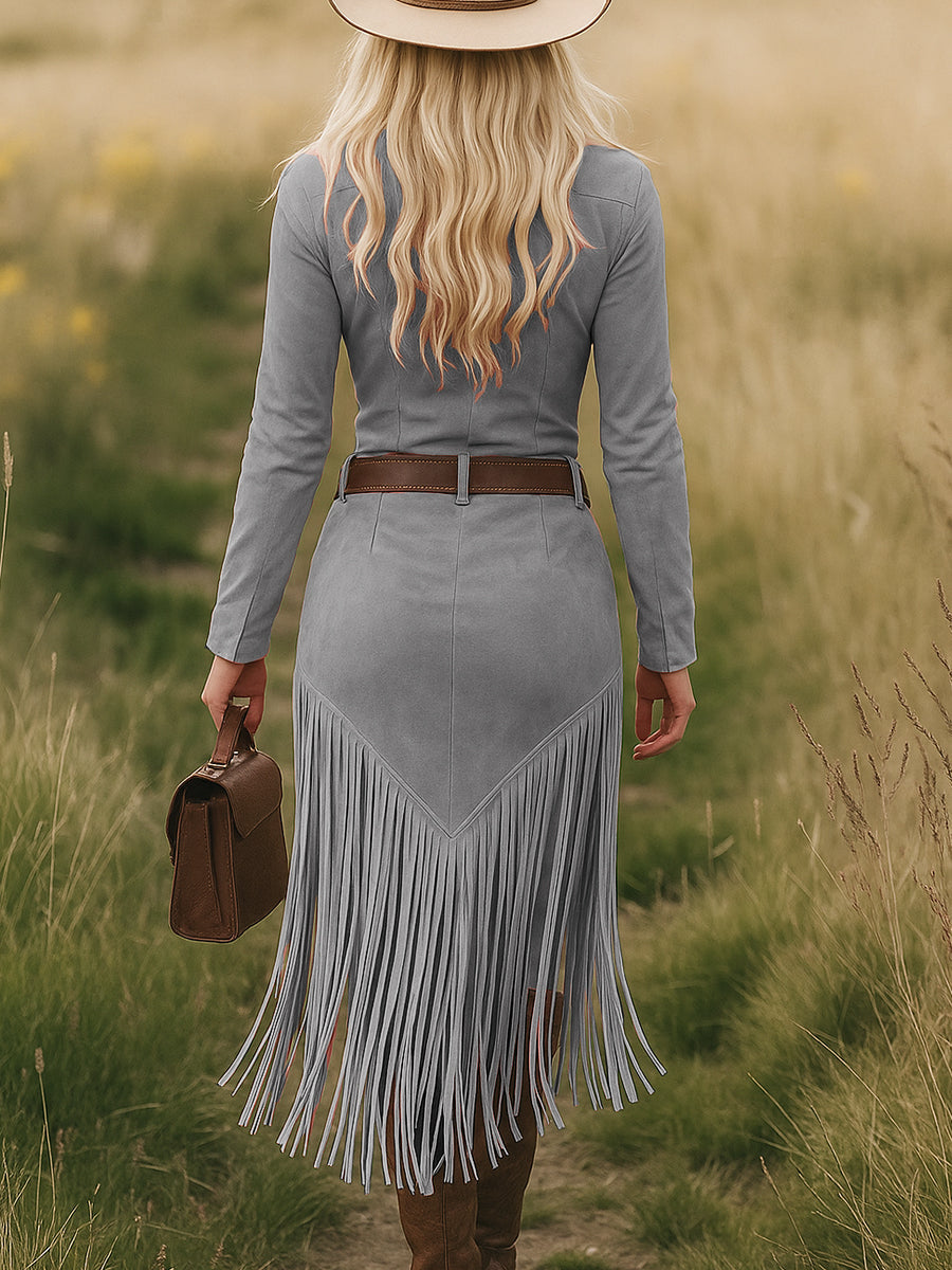 Christine Brewer tassel midi casual dress featuring a flowy silhouette and tassel details, perfect for everyday wear.