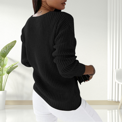 Christine Brewer Morgan women's V-neck sweater, soft knit in a stylish design, perfect for casual and layered looks.