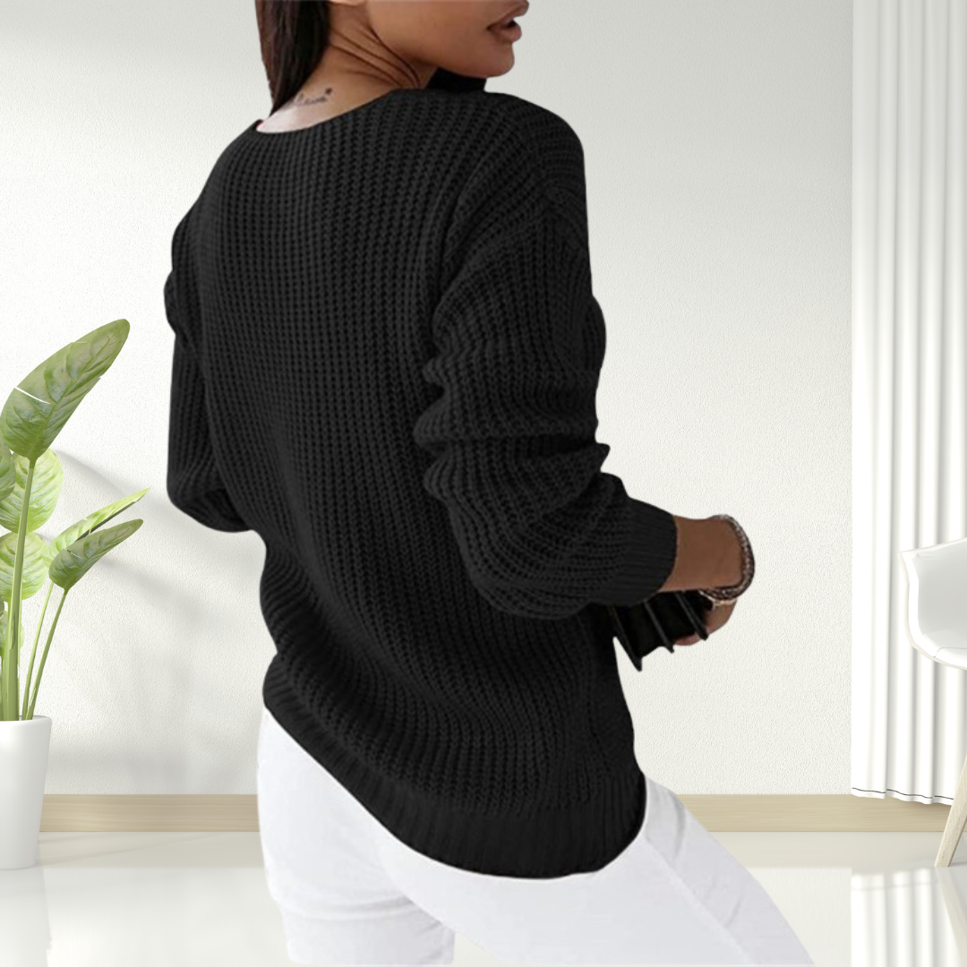 Christine Brewer Morgan women's V-neck sweater, soft knit in a stylish design, perfect for casual and layered looks.