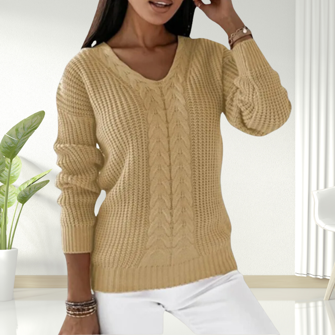 Christine Brewer Morgan women's V-neck sweater, soft knit in a stylish design, perfect for casual or layered looks.