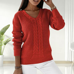 Christine Brewer Morgan women's V-neck sweater, soft knit fabric in a stylish design, perfect for casual or layered looks.