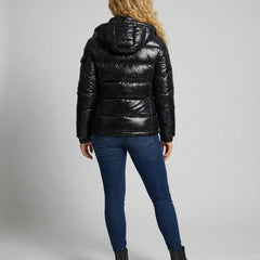 Back view of Christine Brewer Naomi women's Cosy Puffer Jacket in Lotte Mode20240923, showcasing its stylish quilted design.