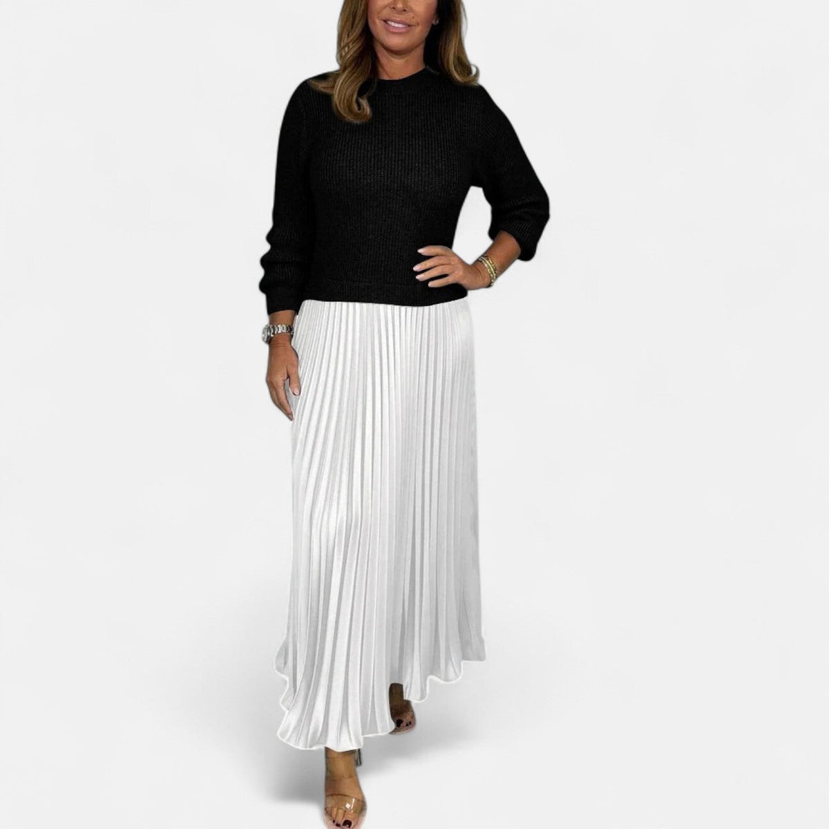Seraphine | Pleated Sweater Dress for Women