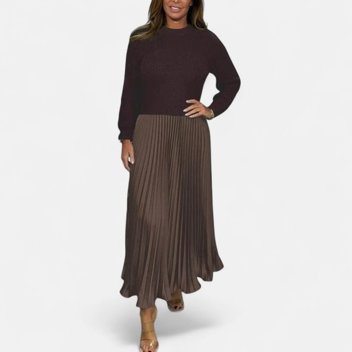 Seraphine | Pleated Sweater Dress for Women