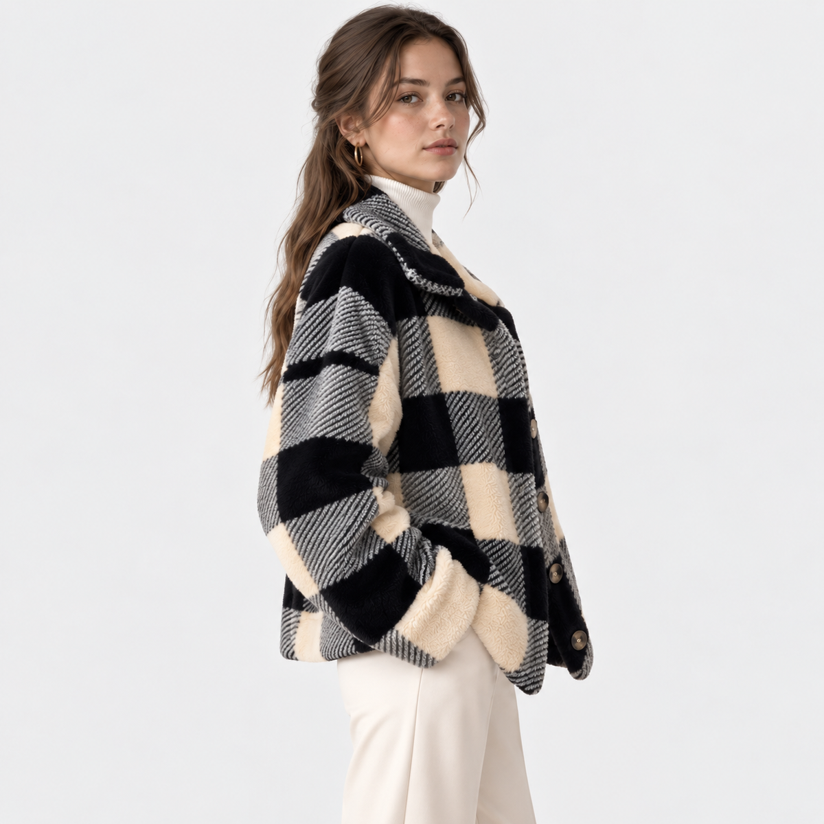 Gilda | Plaid Fleece Jacket for Women